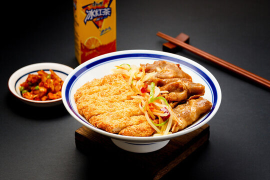 肥牛豬排飯