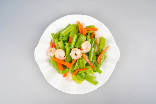 蝦仁芹菜菜品烹飪