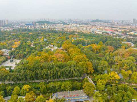 航拍濟(jì)南小清河