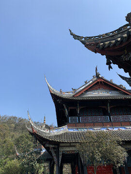 歷史文物古跡古建筑角樓房檐