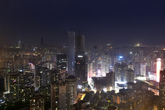 重慶城市建筑群夜景