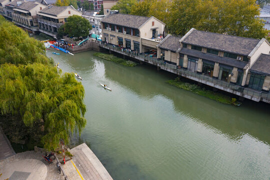 浙江省杭州市拱墅區(qū)西塘河航拍