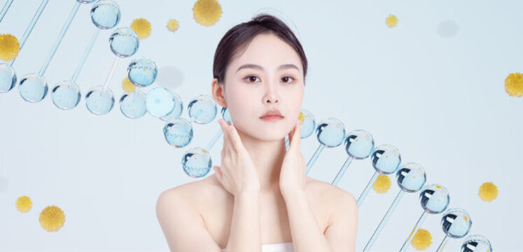 女性醫(yī)學(xué)美容概念海報