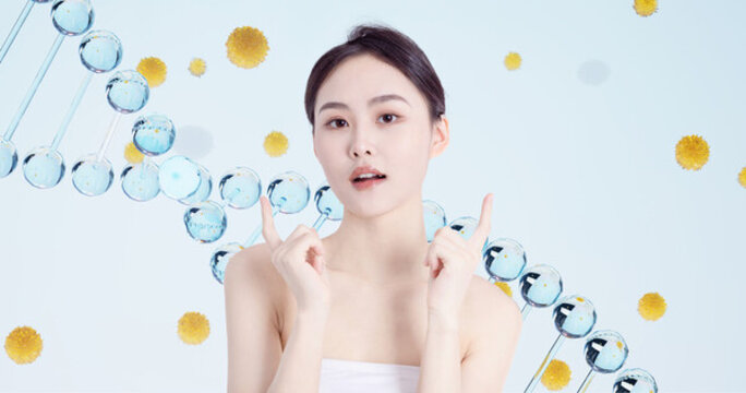 女性醫(yī)學(xué)美容概念海報(bào)