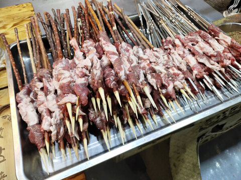 羊肉串特寫