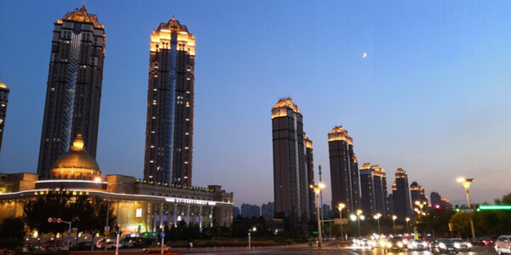 哈爾濱群力夜景