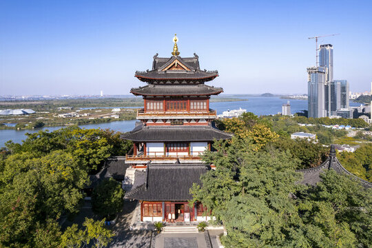航拍江蘇鎮(zhèn)江西津渡古建筑