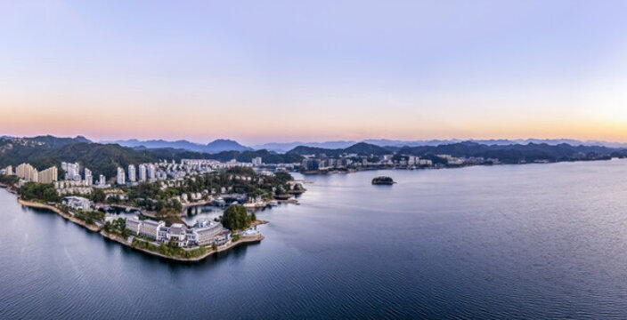 航拍千島湖地形地貌