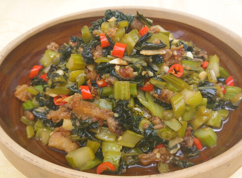油渣燉酸菜心