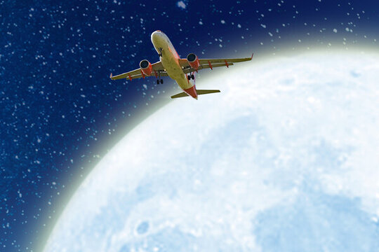 星空下的飛機