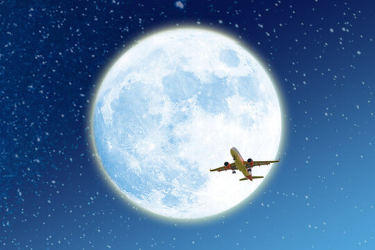星空下的飛機