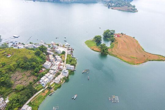 紅水河大化巖灘湖光山色