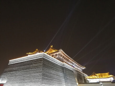 正定古城夜景