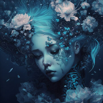 創(chuàng)意的美女插畫