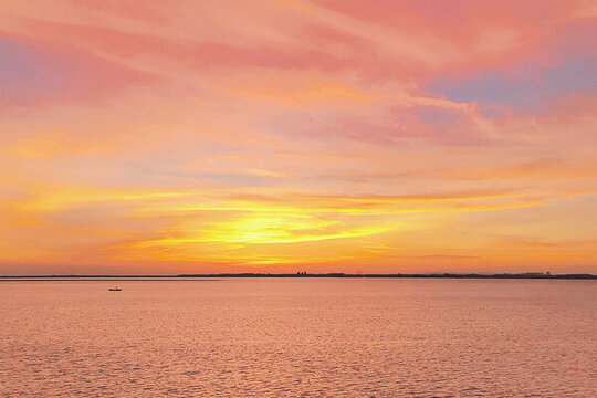 洞庭夕照