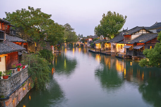 水鄉(xiāng)古鎮(zhèn)烏鎮(zhèn)夜色
