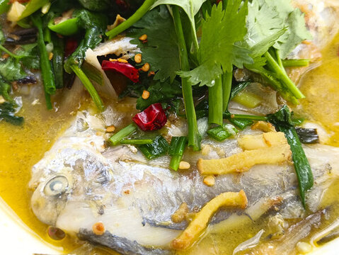 燒菜海鮮鯧魚