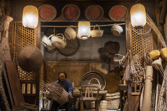 古代竹器店鋪