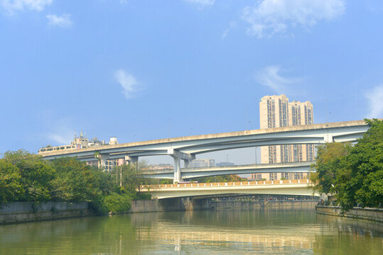 成都锦江及二环高架桥