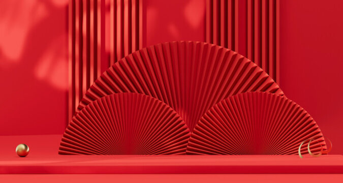 3d渲染國(guó)風(fēng)展臺(tái)場(chǎng)景