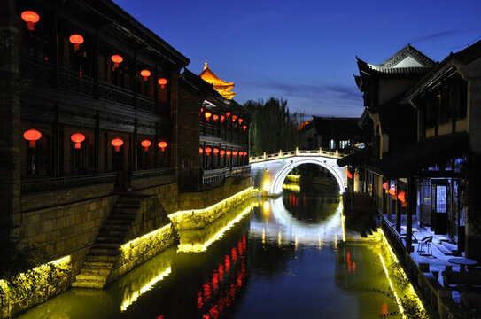 臺兒莊古城夜景
