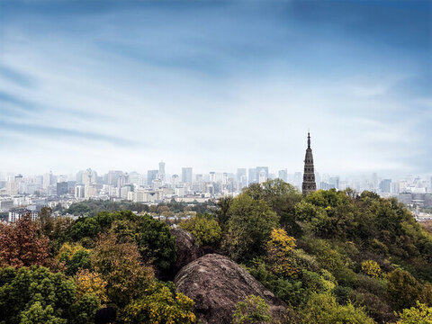 杭州寶石山風景
