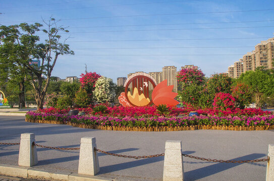 漳州西院湖生態(tài)園入口花圃