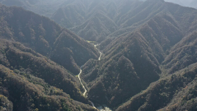 航拍秦嶺翠華山終南山