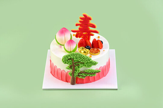 壽桃生日蛋糕