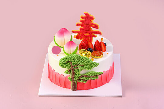 壽桃生日蛋糕