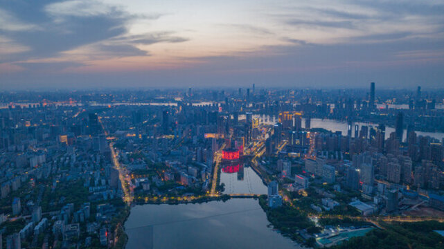 武昌夜景航拍