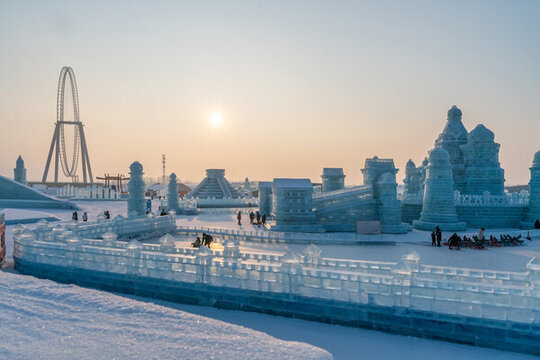 黑龍江哈爾濱冰雪大世界風(fēng)光