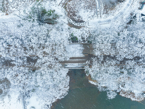 武漢東湖磨山風(fēng)景區(qū)冬季雪景