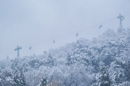 武漢東湖磨山風(fēng)景區(qū)冬季雪景