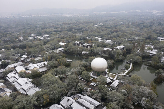浙江杭州西溪濕地公園學(xué)姐航拍
