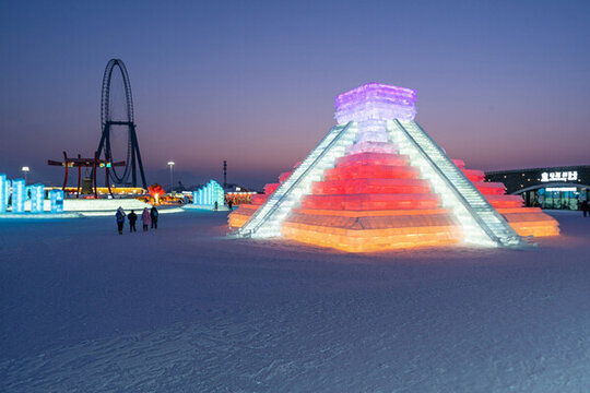 哈爾濱冰雪大世界夜景
