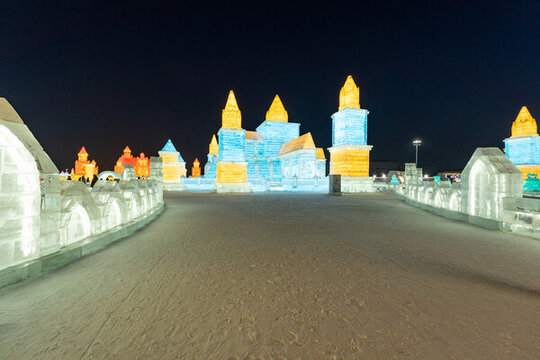 哈爾濱冰雪大世界夜景