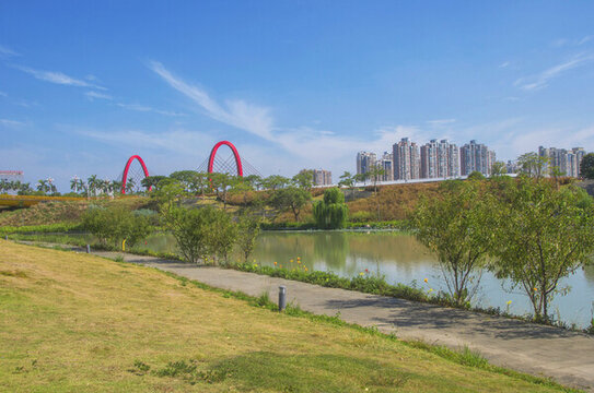 南山水岸生態(tài)公園景色
