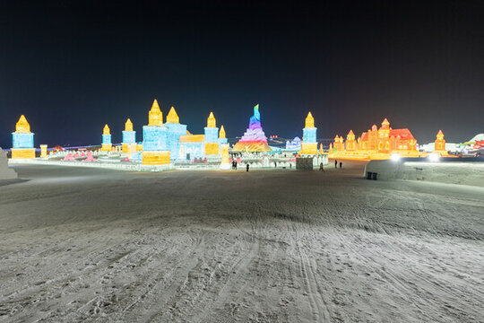 哈爾濱冰雪大世界夜景