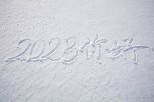 雪地書法