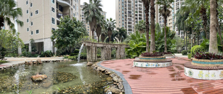 360度全景水池噴水造型