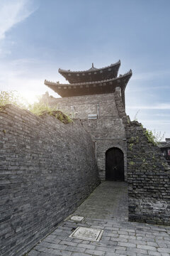 古建筑城樓城墻特寫