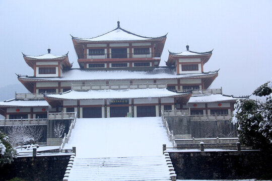 冬日李白紀念館
