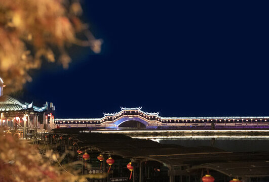 錦溪廊橋夜景