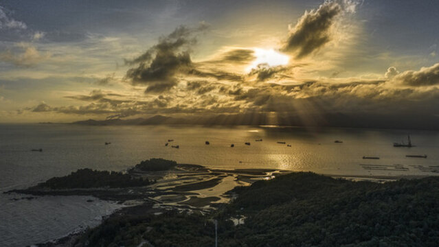 漁民夕陽
