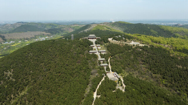 航拍壽縣八公山