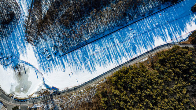中国长春净月潭滑雪场景观