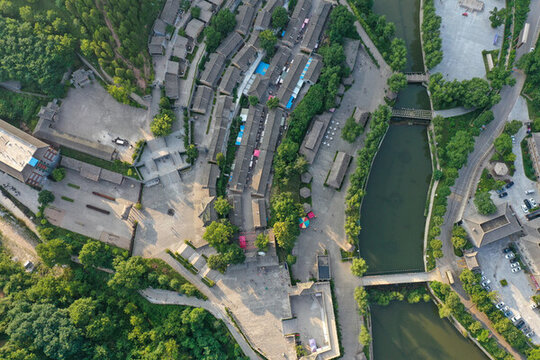 航拍南由古城寶雞大水川風(fēng)景區(qū)