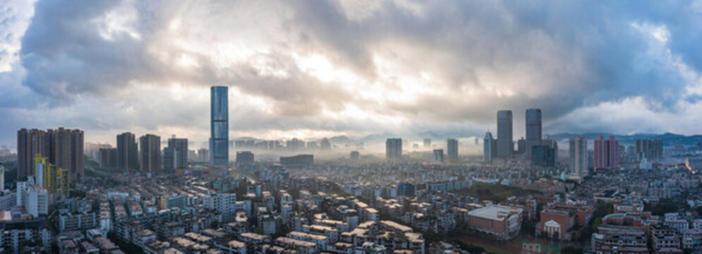 中山城市日出