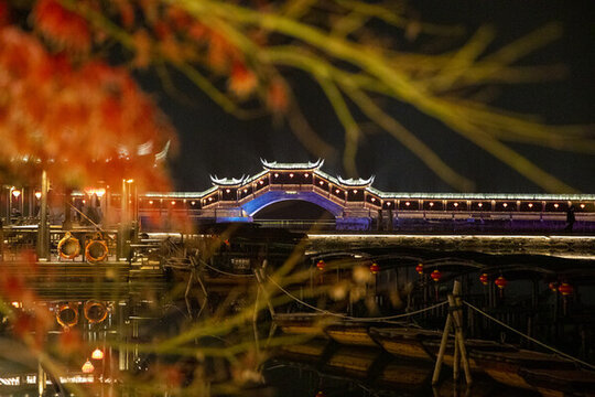 錦溪古鎮(zhèn)夜景